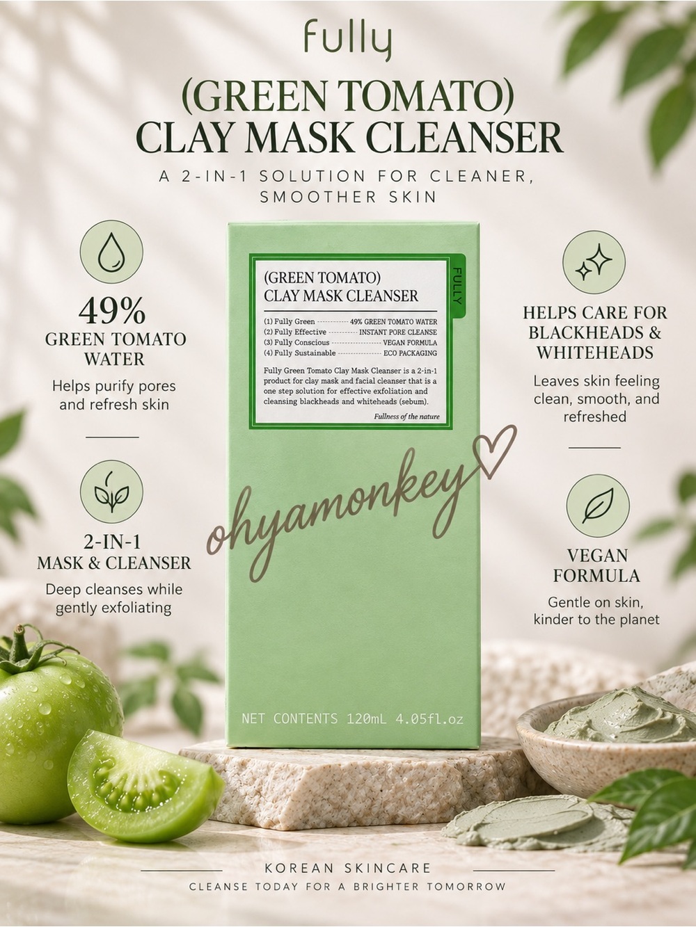 Fully Green Tomato Clay Mask Cleanser